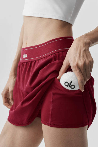Match Point Tennis Skirt - Summer Romance Red